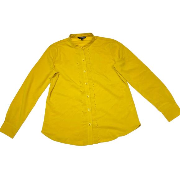 Banana Republic Tops - Banana Republic Button Up Shirt Womens Small Yellow Cashmere Long Sleeve Blouse